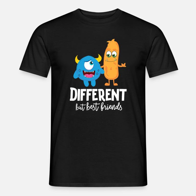 Freunde mit unterschieden Monster - Männer T-Shirt - Schwarz