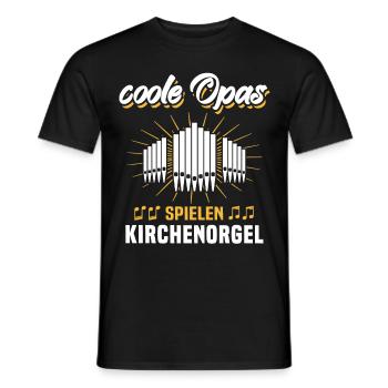 Organist Opa Kirchenorgel Orgelspieler Orgel - Männer T-Shirt - Schwarz - Vorne - AI Model Male 178 light (178cm)
