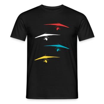 Hang gliders Delta gliders Aviation - Men's T-Shirt - black - Front - AI Model Male 178 light (178cm)