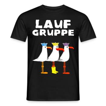 Lauf Gruppe Training Laufen Joggen Sport Jogger - Männer T-Shirt - Schwarz - Vorne - AI Model Male 178 light (178cm)