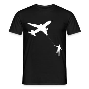 Aircraft Airline Pilot Aviation Gift - Men's T-Shirt - black - Front - AI Model Male 178 light (178cm)