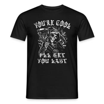 Tu es cool, je t’aurai en dernier, Grim Reaper - T-shirt homme - noir - Devant - AI Model Male 178 light (178cm)
