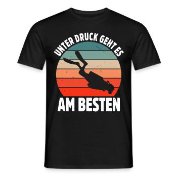 Tauchen Schorcheln Taucher Apnoe Scuba Tauchen - Männer T-Shirt - Schwarz - Vorne - AI Model Male 178 light (178cm)