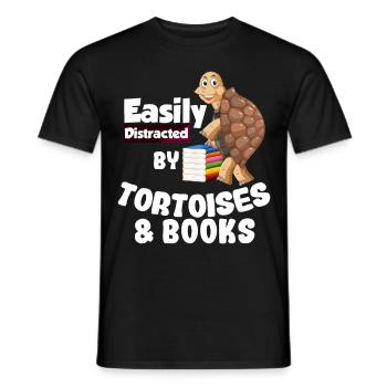Turtle Books | Tortoise Gift Idea - Men's T-Shirt - black - Front - AI Model Male 178 light (178cm)