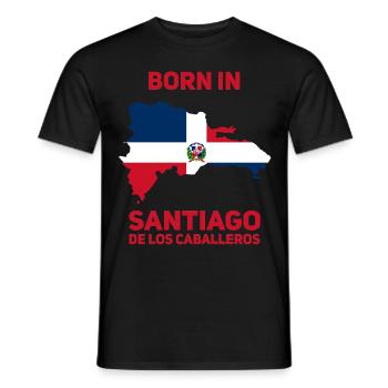 République dominicaine - T-shirt homme - noir - Devant - AI Model Male 178 light (178cm)