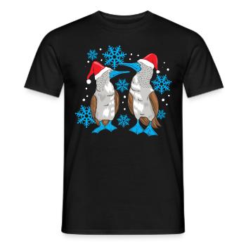 Blue-footed Christmas - Men's T-Shirt - black - Front - AI Model Male 178 light (178cm)