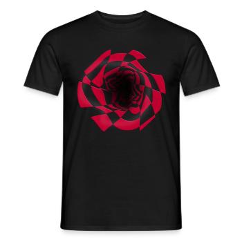 Psychedelisches Muster Abstrakt Retro - Männer T-Shirt - Schwarz - Vorne - AI Model Male 178 light (178cm)