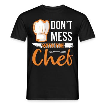 Chef Chef Chef Cuisine Drôle de dicton - T-shirt homme - noir - Devant - AI Model Male 178 light (178cm)