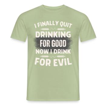 Blague blague en anglais - T-shirt homme - vert sauge - Devant - AI Model Male 178 light (178cm)