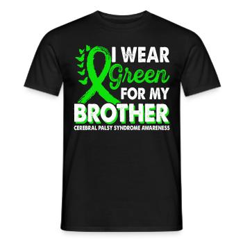 Wear green for awareness of the - Men's T-Shirt - black - Front - AI Model Male 178 light (178cm)