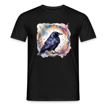 Power Animal, Raven, Wisdom, Magic, Companion - Men's T-Shirt - black - Front - AI Model Male 178 light (178cm)