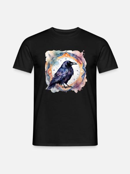 Krafttier Rabe Weisheit Magie Begleiter - Männer T-Shirt - Schwarz