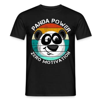 Panda Power Zero Motivation - T-shirt homme - noir - Devant - AI Model Male 178 light (178cm)