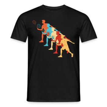 Badminton Badminton Hommes Femmes Joueur de badminton - T-shirt homme - noir - Devant - AI Model Male 178 light (178cm)