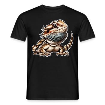 Bearded dragons - Men's T-Shirt - black - Front - AI Model Male 178 light (178cm)
