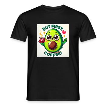 Lustiges Avocado Kaffee Lover Shirt - Männer T-Shirt - Schwarz - Vorne - AI Model Male 178 light (178cm)