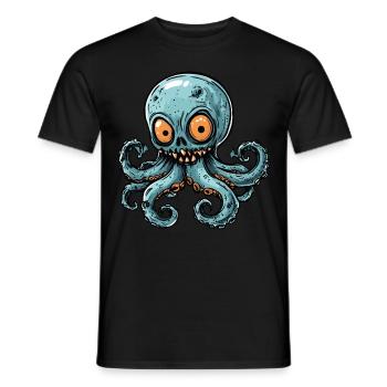 Oktopus Halloween Lustig Zombie - Männer T-Shirt - Schwarz - Vorne - AI Model Male 178 light (178cm)
