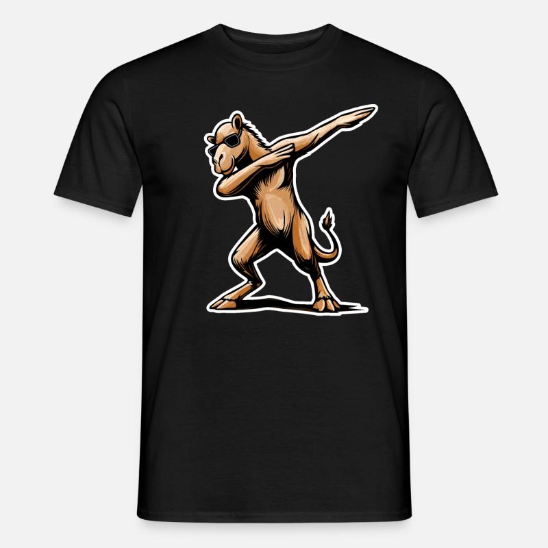 Stylisches Dabbing-Dromedar Design Geschenk - Männer T-Shirt - Schwarz