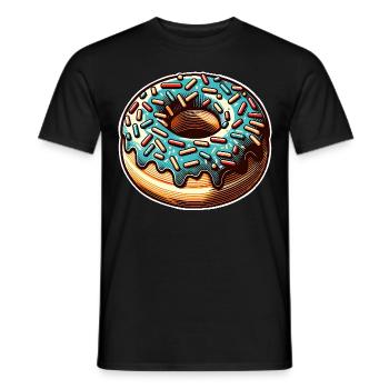 Doughnut - Men's T-Shirt - black - Front - AI Model Male 178 light (178cm)