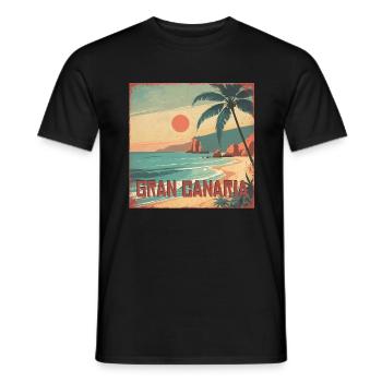 Gran Canaria - Men's T-Shirt - black - Front - AI Model Male 178 light (178cm)