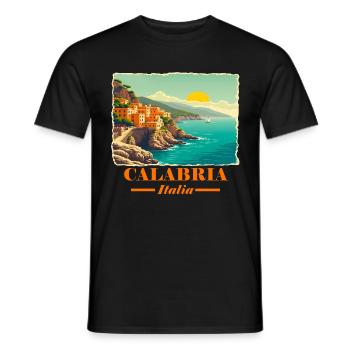 Kalabrien orange - Männer T-Shirt - Schwarz - Vorne - AI Model Male 178 light (178cm)