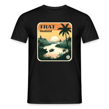 Trat Thailand - Männer T-Shirt - Schwarz - Vorne - AI Model Male 178 light (178cm)