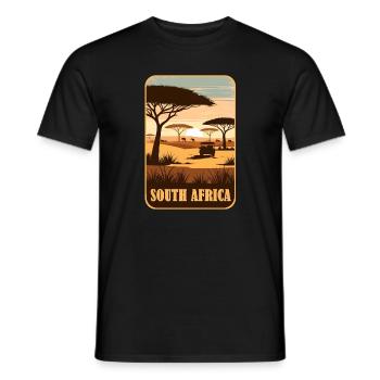 Afrique du Sud Afrika Safari - T-shirt homme - noir - Devant - AI Model Male 178 light (178cm)