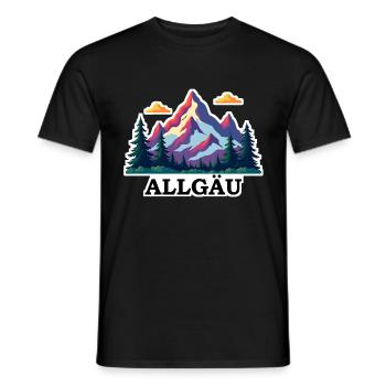 Allgäu coloré - T-shirt homme - noir - Devant - AI Model Male 178 light (178cm)