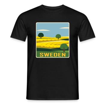Schweden - Männer T-Shirt - Schwarz - Vorne - AI Model Male 178 light (178cm)