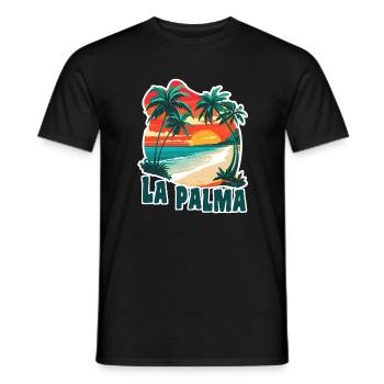 La Palma Kanaren - Männer T-Shirt - Schwarz - Vorne - AI Model Male 178 light (178cm)