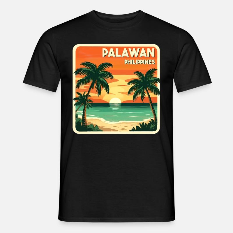 Palawan Philippines - Männer T-Shirt - Schwarz
