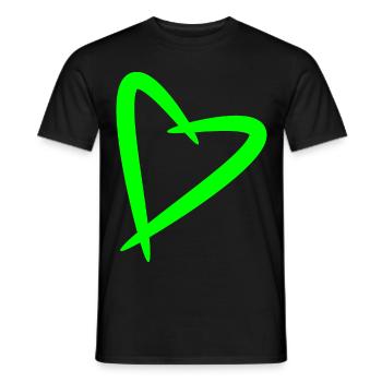 Herz Liebe Design - Männer T-Shirt - Schwarz - Vorne - AI Model Male 178 light (178cm)