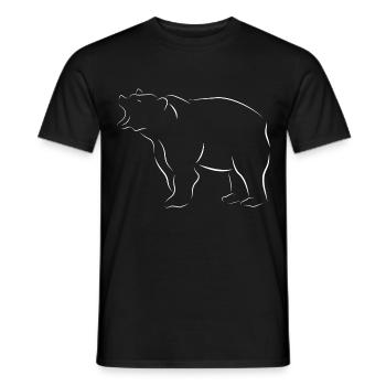 Bär Tier Bären Geschenk Natur Zeichnung Braunbär - Männer T-Shirt - Schwarz - Vorne - AI Model Male 178 light (178cm)