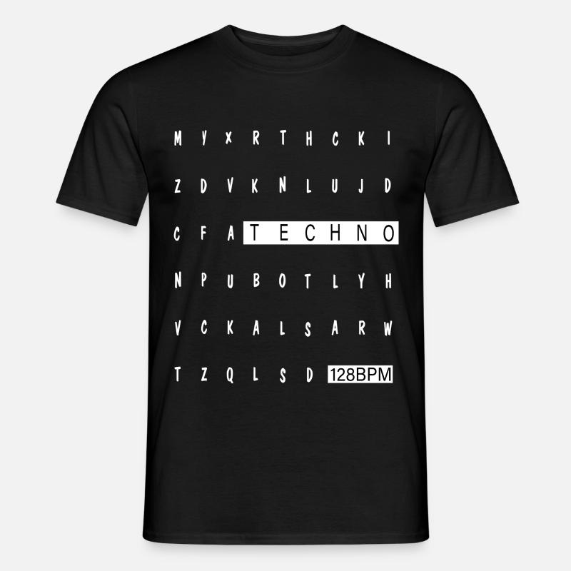 Techno 128pbm - Männer T-Shirt - Schwarz