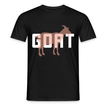 Chèvre - T-shirt homme - noir - Devant - AI Model Male 178 light (178cm)