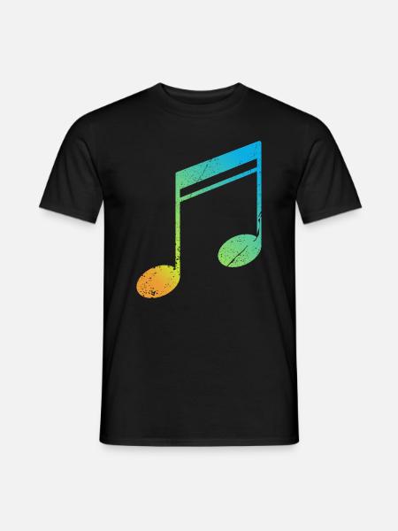 Musik Note Musiker Geschenk Ton musikalisch Symbol - Männer T-Shirt - Schwarz
