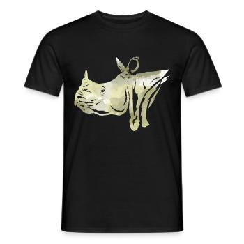rhino - Men's T-Shirt - black - Front - AI Model Male 178 light (178cm)