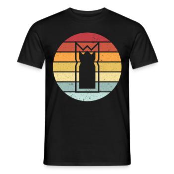 Kubb vintage retro Wikingerschach Geschenk Team - Männer T-Shirt - Schwarz - Vorne - AI Model Male 178 light (178cm)