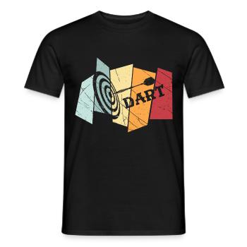 Fléchettes Rétro Joueurs Cadeau Fléchettes Fléchettes Fléchettes - T-shirt homme - noir - Devant - AI Model Male 178 light (178cm)