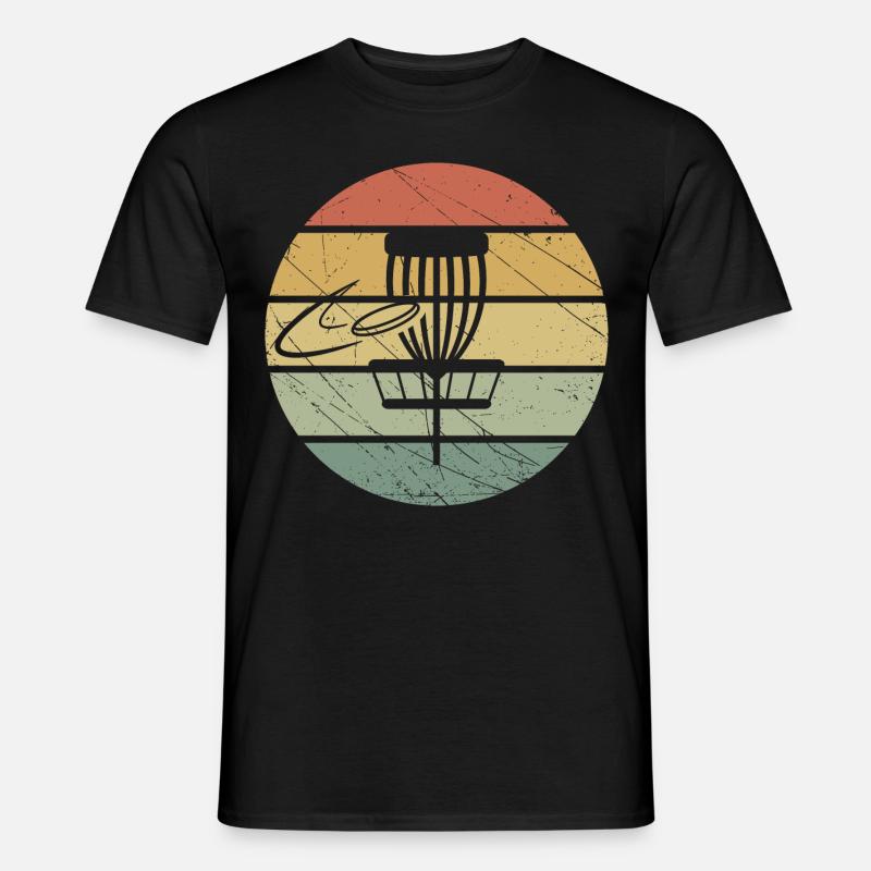 Disc Golf Retro - Männer T-Shirt - Schwarz