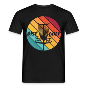 Disc Golf Rétro Frolf panier panier cadeau - T-shirt homme - noir - Devant - AI Model Male 178 light (178cm)