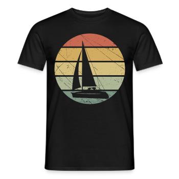 Sailing ship - Men's T-Shirt - black - Front - AI Model Male 178 light (178cm)