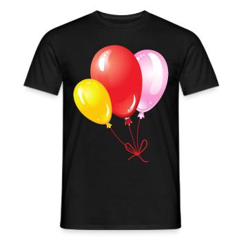 Balloons - Men's T-Shirt - black - Front - AI Model Male 178 light (178cm)
