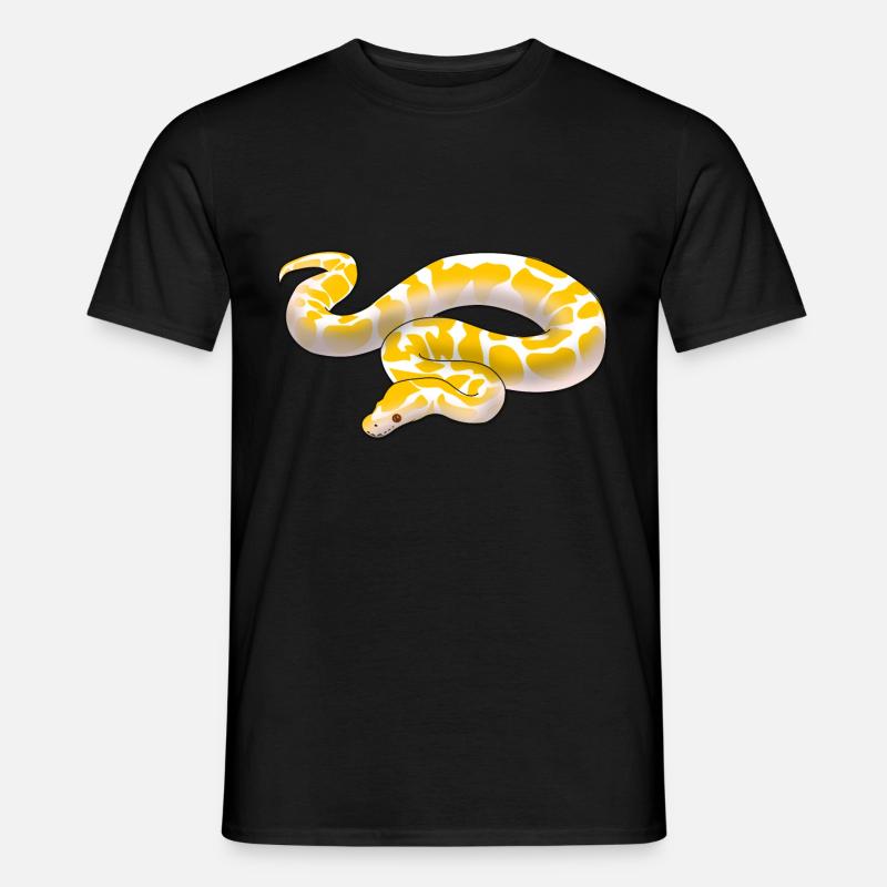 Albino Königspython Python regius ballpython motiv - Männer T-Shirt - Schwarz
