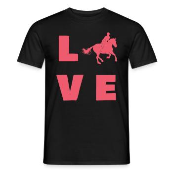 chevaux - T-shirt homme - noir - Devant - AI Model Male 178 light (178cm)
