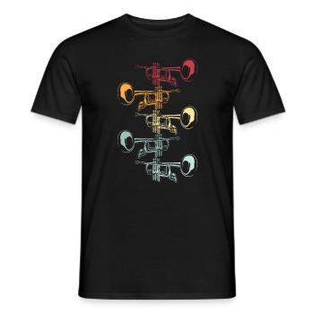Trumpet Gift Orchestra Instrument Music Band - Men's T-Shirt - black - Front - AI Model Male 178 light (178cm)