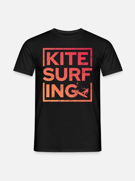 Kitesurfen - Männer T-Shirt - Schwarz
