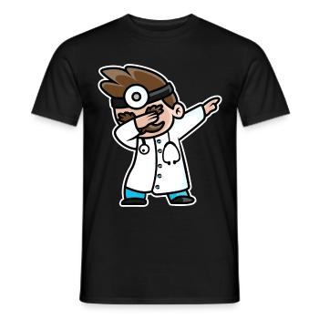 Funny doctor doctor dab trend dabbing dance - Men's T-Shirt - black - Front - AI Model Male 178 light (178cm)