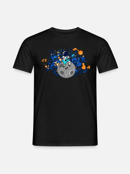 Astronaut with guitar space space music - Men's T-Shirt - black