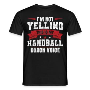 Handball coach - Men's T-Shirt - black - Front - AI Model Male 178 light (178cm)